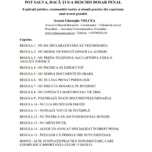 15 reguli care te pot salva daca ti-a fost deschis un dosar penal
